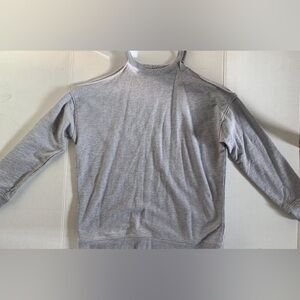 AMERICAN EAGLE Women’s Cold Shoulder Gray Mid-Sleeve Top Medium